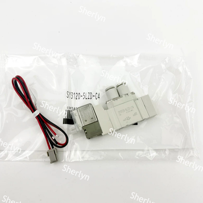 พอร์ต M5 ขนาดกะทัดรัด DC12V นักบินโซลินอยด์วาล์ว SMC SY3120-6LZD-M5 พลังงานต่ำสำหรับการจ่าย SMT
