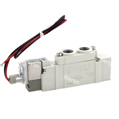 Φ4 ข้อต่อแบบกดเข้า, คอยล์ DC 12V พร้อมไฟไพล็อต, โซลินอยด์วาล์ว SMC SY3120‑6LZD‑C4 เหมาะสำหรับเครื่องจักรบรรจุภัณฑ์รอบสูงและระบบจับยึดด้วยหุ่นยนต์