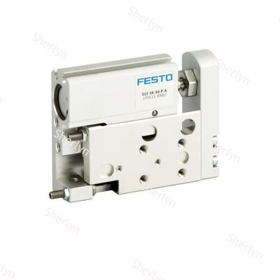 หน่วยการเคลื่อนไหวแบบลมขนาดเล็กแบบสองทาง FESTO 170510 SLF-10-50-P-A, 10×50 มิลลิเมตร สไลเดอร์อัลลูมิเนียมที่นําทางทนทานต่อการสวมใส่ รองรับการติดตั้ง 360 ° และการตอบสนองสัญญาณเซ็นเซอร์ตําแหน่ง