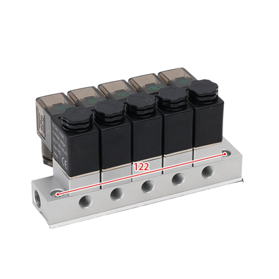1-Inlet-5-Outlet 2V025-06-5F โซเลนอยด์แวลล์มานิโฟลด์และ 2V025-06-4F 1-Inlet-4-Outlet FKM แหวนปริมณฑล