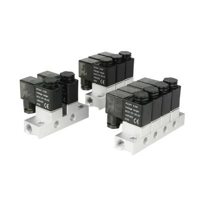 FKM แหวนซีล 1-Inlet-6-Outlet 2V025-06-6F โซลินอยด์วาล์ว Manifold และ 2V025-06-7F 1-Inlet-7-Outlet