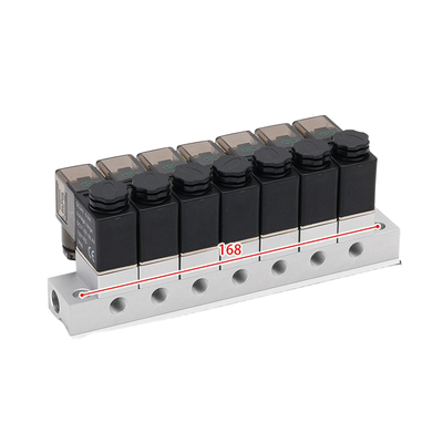 FKM แหวนซีล 1-Inlet-6-Outlet 2V025-06-6F โซลินอยด์วาล์ว Manifold และ 2V025-06-7F 1-Inlet-7-Outlet