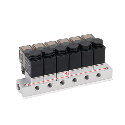 FKM แหวนซีล 1-Inlet-6-Outlet 2V025-06-6F โซลินอยด์วาล์ว Manifold และ 2V025-06-7F 1-Inlet-7-Outlet