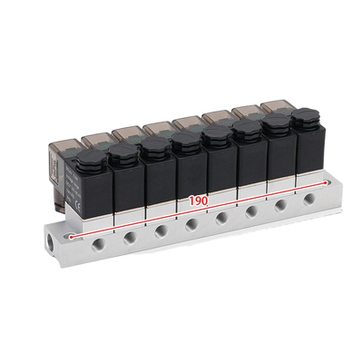 1-Inlet-8-Outlet 2V025-06-8F ซอลีนอยด์แวลล์ มานิโฟลด์และ 2V025-06-10F 1-Inlet-10-Outlet FKM วงแหวนปุ่มปุ่มอากาศหลายตําแหน่ง