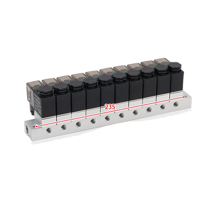 1-Inlet-8-Outlet 2V025-06-8F ซอลีนอยด์แวลล์ มานิโฟลด์และ 2V025-06-10F 1-Inlet-10-Outlet FKM วงแหวนปุ่มปุ่มอากาศหลายตําแหน่ง