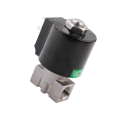 8.7AAS020B Port ขนาด 1/2 3/8 พนูเมติก Solenoid วาล์ว สแตนเลส 304 วัสดุร่างกาย