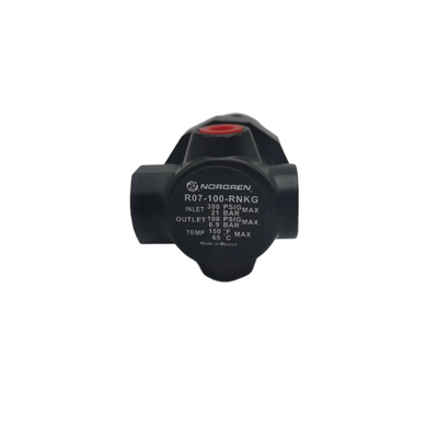 Norgren R73G-3AK-RFG ตัวลดแรงดันลมแบบมีมาตรวัด ไม่รวมโครงสร้างวาล์วแบบสมดุลป้องกันการรบกวน ลดแรงดันขาออกที่คลาดเคลื่อน สำหรับเครื่องมือลมและแหล่งจ่ายอากาศของเครื่องจักร