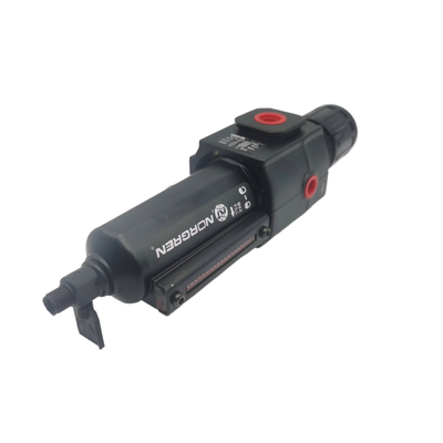 NORGREN B73G‑3GK‑AT3‑RMN B73G‑3GK‑AT1‑RMN Excelon ตัวกรอง‑เรกูเลเตอร์ G3/8 ระบบระบายน้ำอัตโนมัติ โถโพลีคาร์บอเนต 5μm 40μm ปุ่มกดล็อคแบบกด ไม่มีเกจสำหรับระบบเตรียมอากาศแบบโมดูลาร์