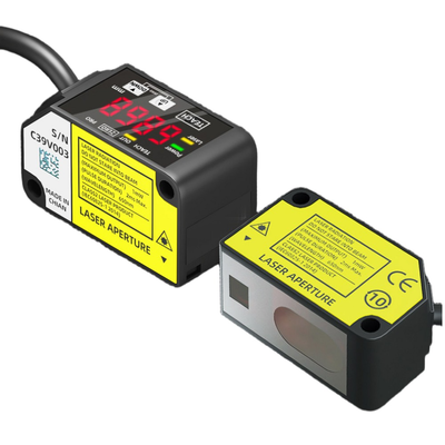 HG-C1200 Visible Red Laser Displacement Detector 0.05 Percent Fs Per Deg C Temperature Stability Light On Dark On Selectable Mode For Industrial Position Test