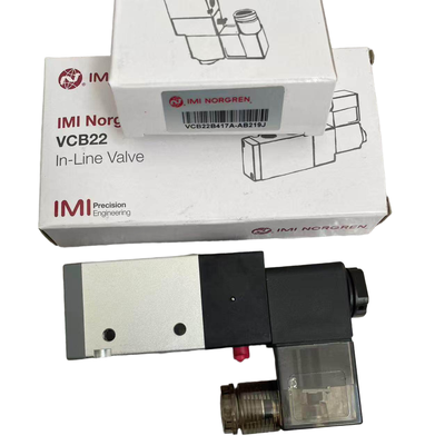 โซลินอยด์วาล์วแบบสปริงคืน Norgren VCB22B417A-AB219J G1/4 AC220V 3/2 NC วาล์วควบคุมทิศทางแบบนิวแมติกสำหรับเครื่องเป่าขึ้นรูป