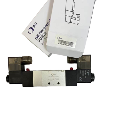 โซลินอยด์วาล์วแบบปิดศูนย์กลาง 5/3 NORGREN VCB22B611A-AB213J G1/4 24VDC วาล์วตำแหน่งโซลินอยด์คู่ 5 พอร์ต 3 ตำแหน่งสำหรับการจับยึดแบบลอย