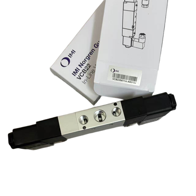 โซลินอยด์วาล์วแบบปิดศูนย์กลาง 5/3 NORGREN VCB22B611A-AB213J G1/4 24VDC วาล์วตำแหน่งโซลินอยด์คู่ 5 พอร์ต 3 ตำแหน่งสำหรับการจับยึดแบบลอย