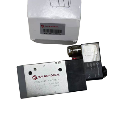 วาล์วสุญญากาศขนาดใหญ่ IMI Norgren VCB22D417A-AD213J G1/2 24VDC วาล์วทิศทางโซลินอยด์เดี่ยว 3/2 NC สำหรับระบบสุญญากาศอัตราการไหลสูง