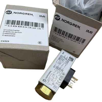สวิตช์แรงดัน G1/4 เกลียว 0.5-8 บาร์ NORGREN 0880323 ตัววัดแรงดันสำหรับท่อส่งของเหลวเครื่องมือกล
