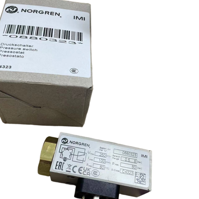 สวิตช์แรงดัน G1/4 เกลียว 0.5-8 บาร์ NORGREN 0880323 ตัววัดแรงดันสำหรับท่อส่งของเหลวเครื่องมือกล