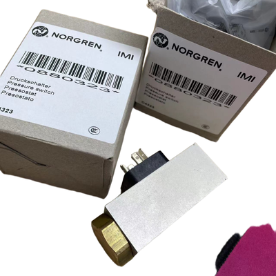 สวิตช์แรงดัน G1/4 เกลียว 0.5-8 บาร์ NORGREN 0880323 ตัววัดแรงดันสำหรับท่อส่งของเหลวเครื่องมือกล
