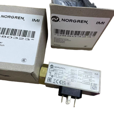 สวิตช์แรงดัน G1/4 เกลียว 0.5-8 บาร์ NORGREN 0880323 ตัววัดแรงดันสำหรับท่อส่งของเหลวเครื่องมือกล