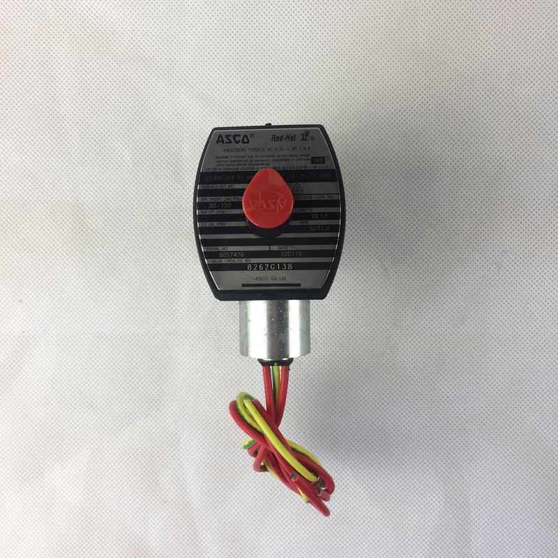 ASCO 8262G138 การบริการทั่วไป 1/4" เปิดปกติ 2/2 Way Single Solenoid Valve