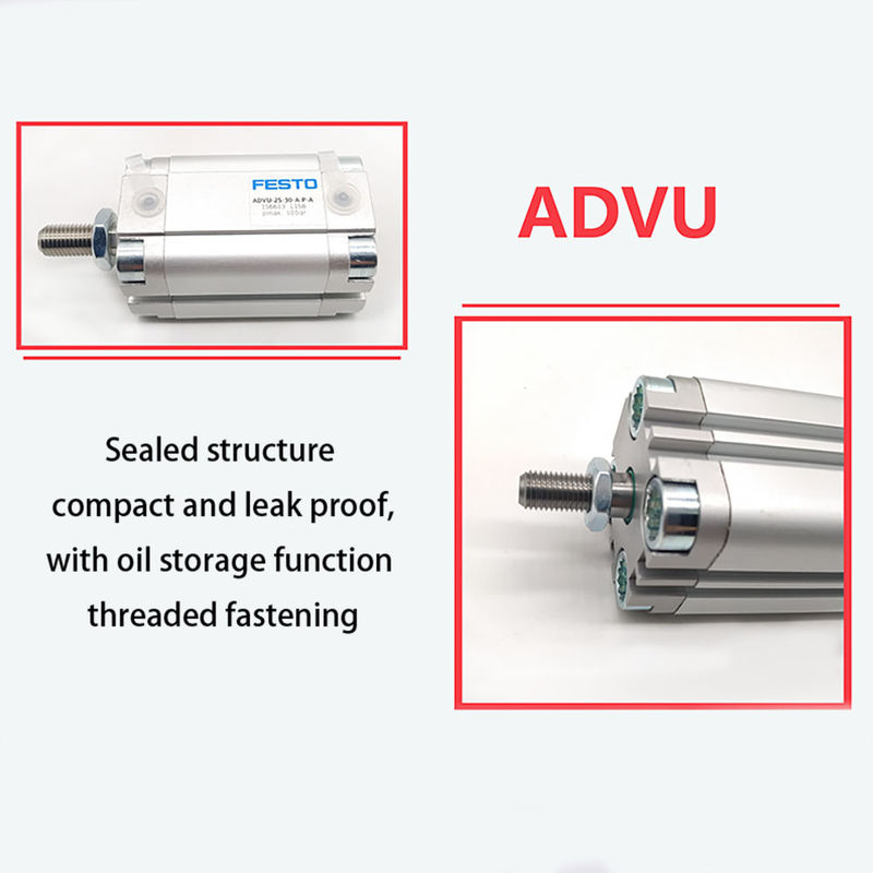 ซิลินเดอร์ปนิวเมติกคอมแพคต์ที่มีพิสตัน ชาย Thread 7 bar ADVU-16-40-A-P-A