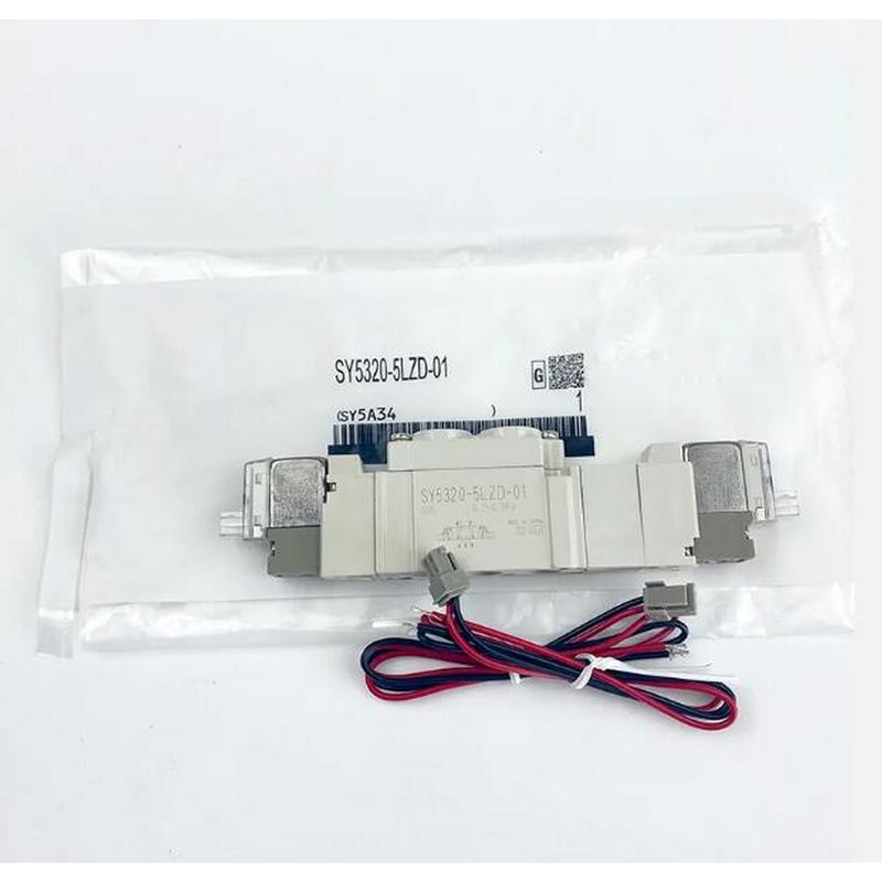 SMC SY5320-6LZD-C4 พนูมาติกซอลีนอยด์แวลล์ DC12V 3 ตําแหน่งปิดศูนย์หนึ่งสัมผัสปรับขนาด Port ø4