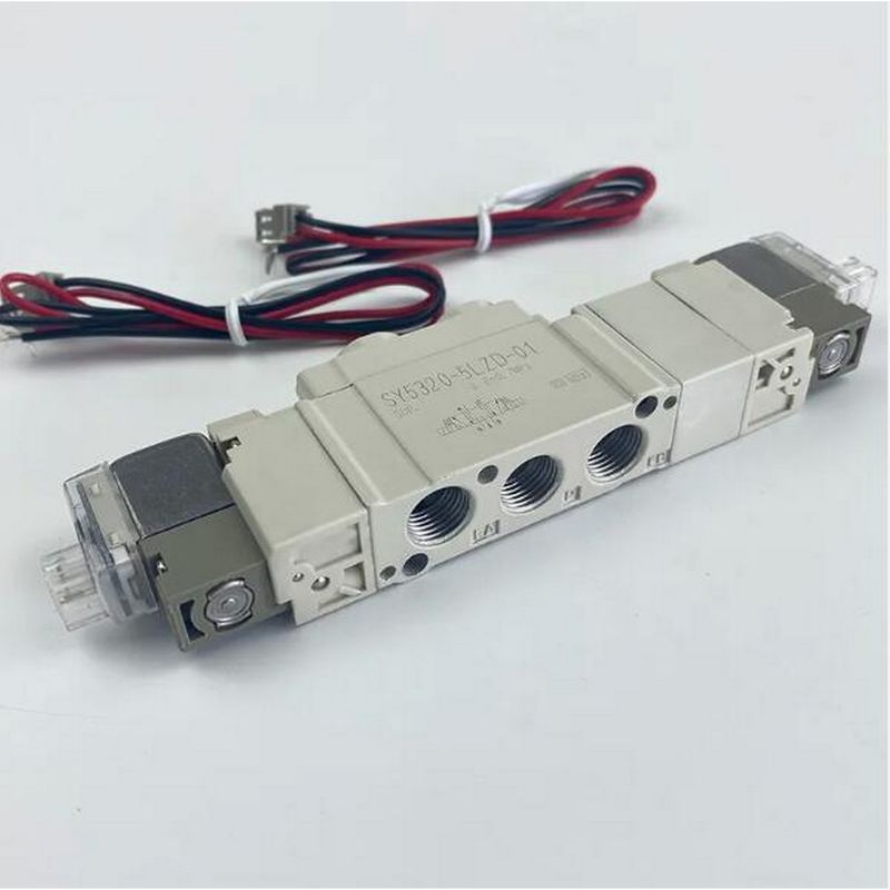 SMC SY5220-5LZD-01 DC24V Port ขนาด 1/8 พนูเมติก Solenoid Valve Thread Piping 2 ตําแหน่ง Double