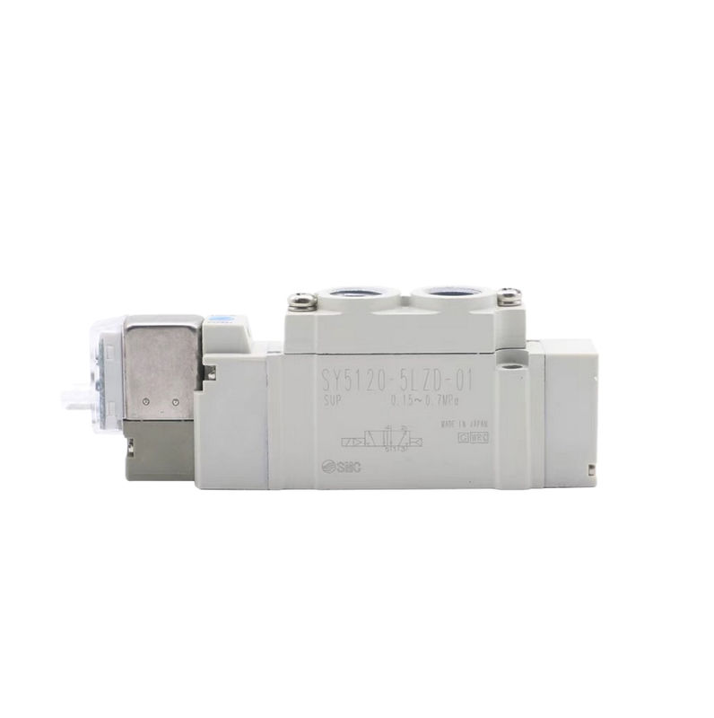 ขนาดประตู Ø6 SY3420-6LZD-C6 SMC ปั๊มซอลีนอยด์วาล์ว3 ตําแหน่งศูนย์ออก DC12V