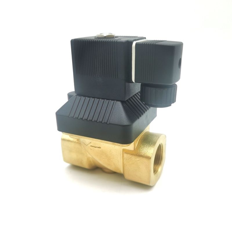 00125367 6014 C การทํางานโดยตรง การเชื่อมต่อแผ่นด้านล่าง ปิดปกติ 2.0 หลุมระบาย DC24V 8W กระเป๋าวาล์วทองแดง 0 ~ 10bar