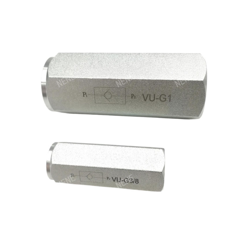 ประเภทหลอด วาล์วไฮดรอลิก VU-G1/4 คาลิเบอร์ วาล์วแบบเดียว