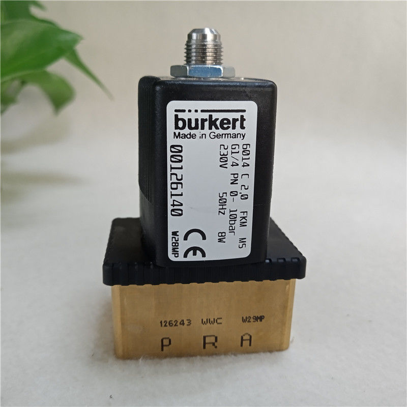 วาล์วไฟฟ้า Burkert 6014C 2.0 FKM G1/4 PN 0-10bar 230V 00126140
