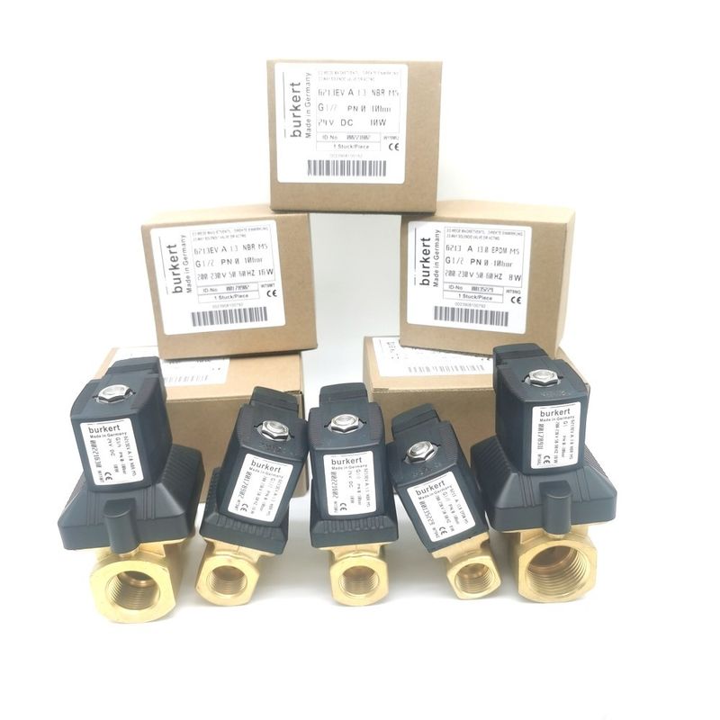 Burkert Solenoid Valve FKM Seal 00126091 24VDC 8W 0~6bar 6013 ประเภทการทํางานโดยตรง G1/8 นิ้ว 2/2 ปิดปกติ 3.0 หลุมไหล