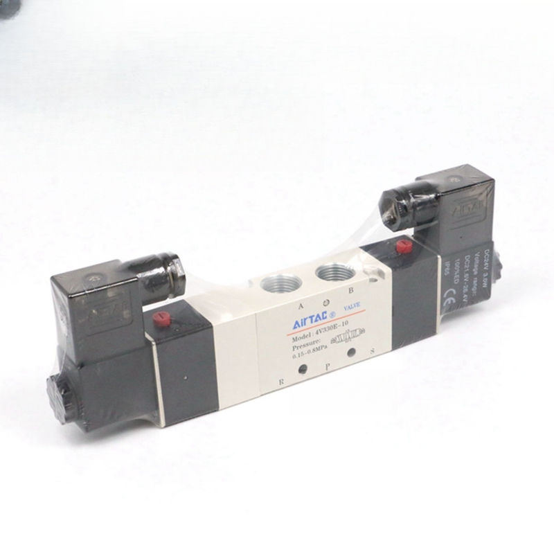 Airtac 4V330E-10: เซลโนอยด์แอร์แวลล์ ((5/2,5/3 ทาง) - 4V330E10BI 4V330P-10 AC220V