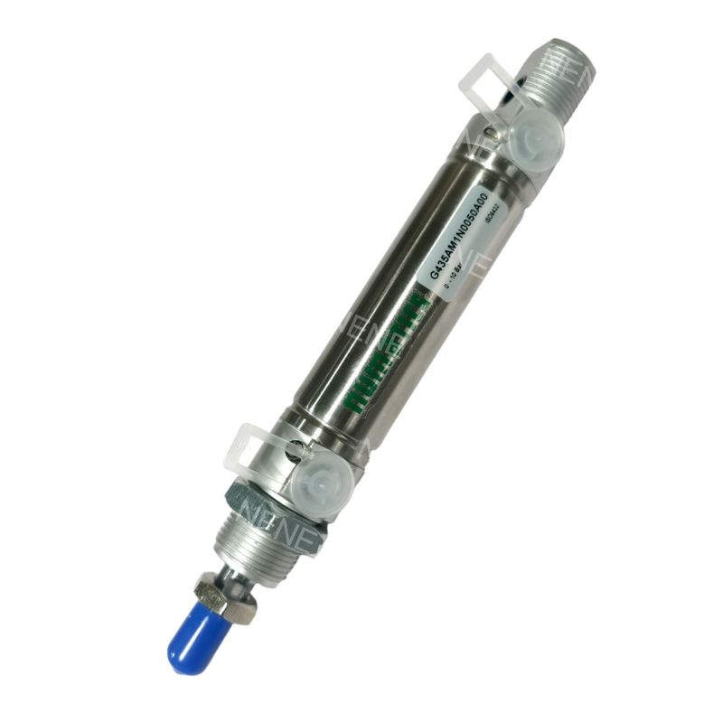G435AGSN25A00 กระบอกสูบนิวเมติกแบบลูกสูบขนาดกะทัดรัด มาตรฐาน ISO 6432 ช่วงชัก 25 มม. รูกระบอก 8 มม.