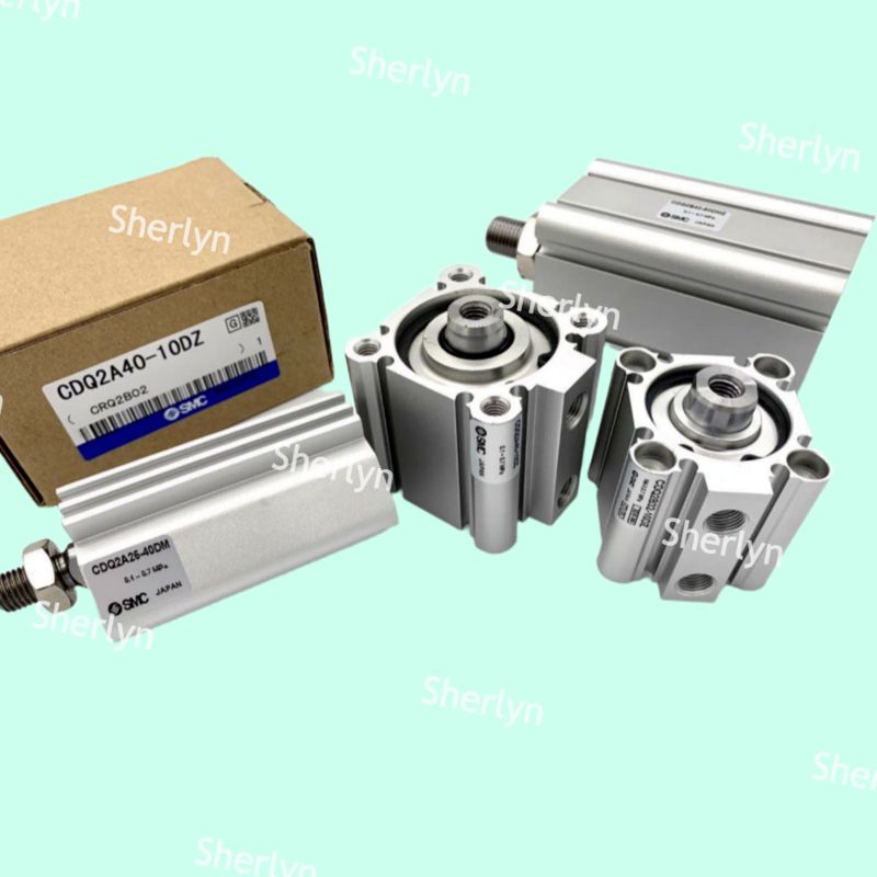 CQ2A12-50D SMC ซิลินเดอร์คอมแพคท ประเภทมาตรฐาน แบบการกระทําแบบคู่ สายเดียว CQ2 ซีรีส์ 12 ขนาดเจาะ