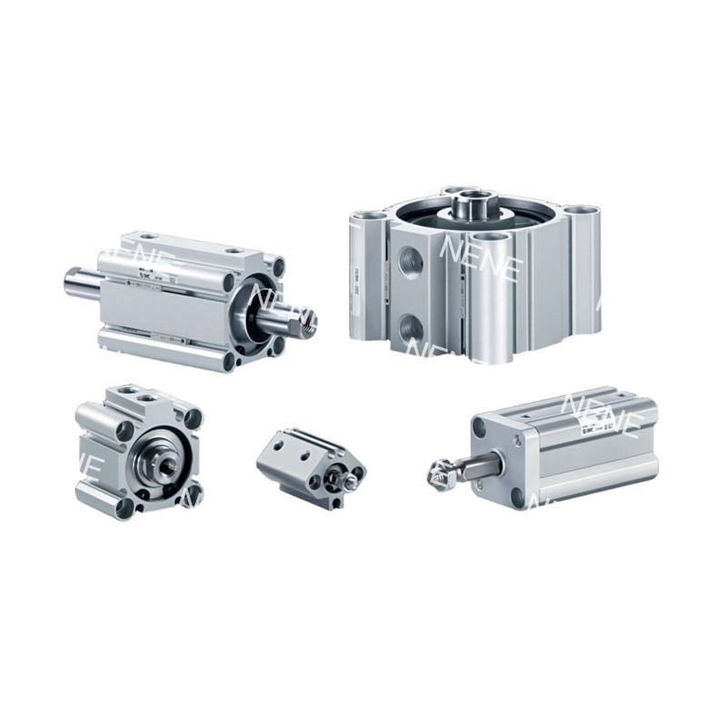 CQ2A12-10DM กระบอกสูบขนาดเล็ก SMC แบบสองทาง ก้านเดี่ยว 12 สูบ เส้นผ่านศูนย์กลาง 10 ช่วงชัก