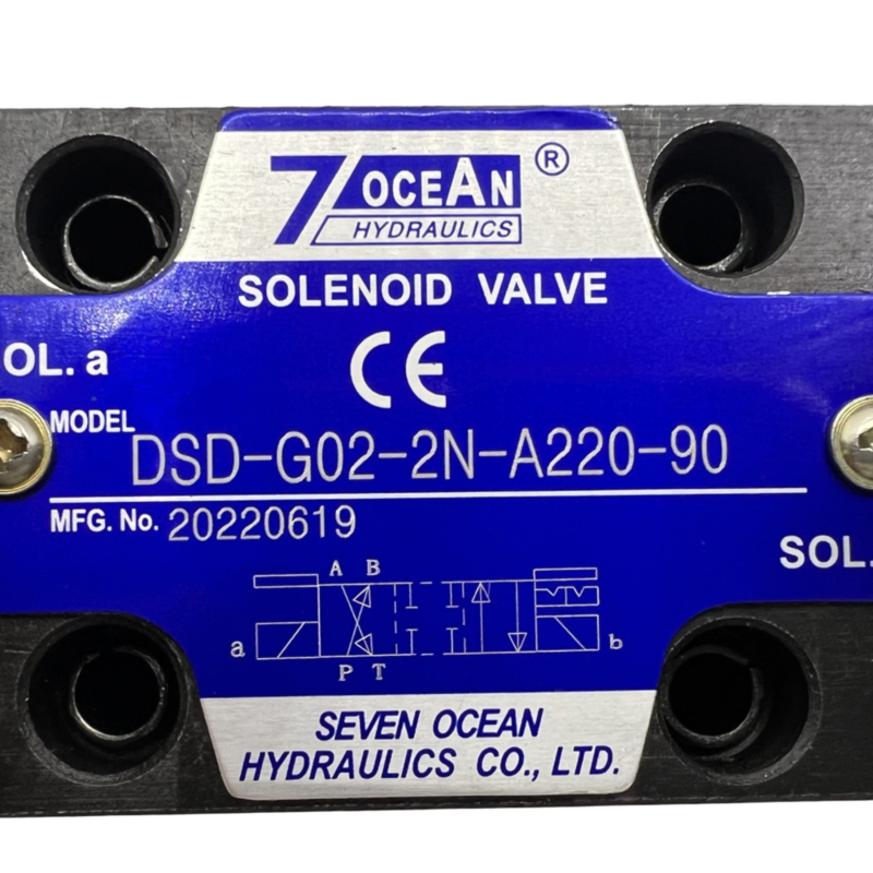 7 OCEAN วาล์วซอลีนอยด์ปนิวเมติก DSD-G02-2N-A220-90 AC220 วาล์วควบคุมทิศทางแรงดัน