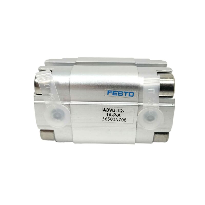 อาหารเครื่องดื่มบรรจุภัณฑ์ Festo ADVU-16-30-P-A 156512 30 มม. ด้ายภายในขนาดกะทัดรัดกระบอก 16 มม. Bore Double - Acting M5 พอร์ตลูกสูบแม่เหล็ก ISO 6432