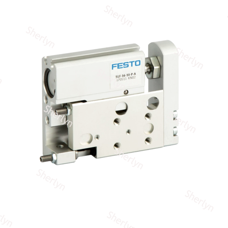Stable ลูกสูบยาวจังหวะเลื่อน Actuator FESTO SLF-10-40-P-A 170509 10 × 40 มม.อลูมิเนียมแบนนิวเมติกส่วนประกอบสำหรับบอร์ด PCB Transfer อุปกรณ์