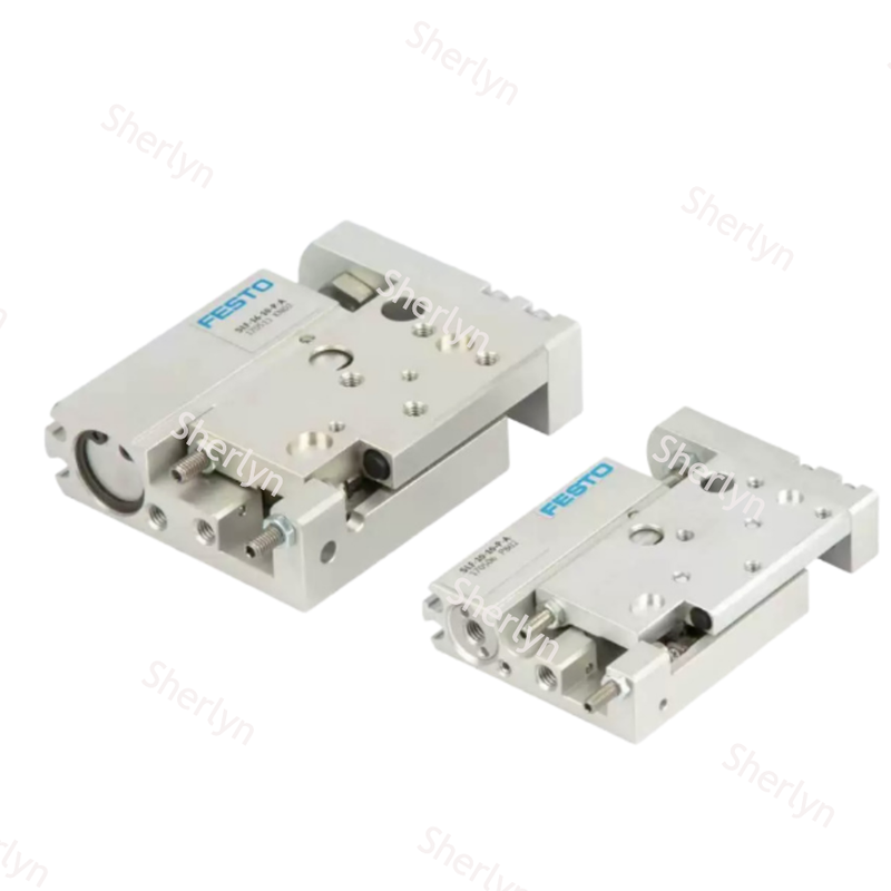 หน่วยการเคลื่อนไหวแบบลมขนาดเล็กแบบสองทาง FESTO 170510 SLF-10-50-P-A, 10×50 มิลลิเมตร สไลเดอร์อัลลูมิเนียมที่นําทางทนทานต่อการสวมใส่ รองรับการติดตั้ง 360 ° และการตอบสนองสัญญาณเซ็นเซอร์ตําแหน่ง