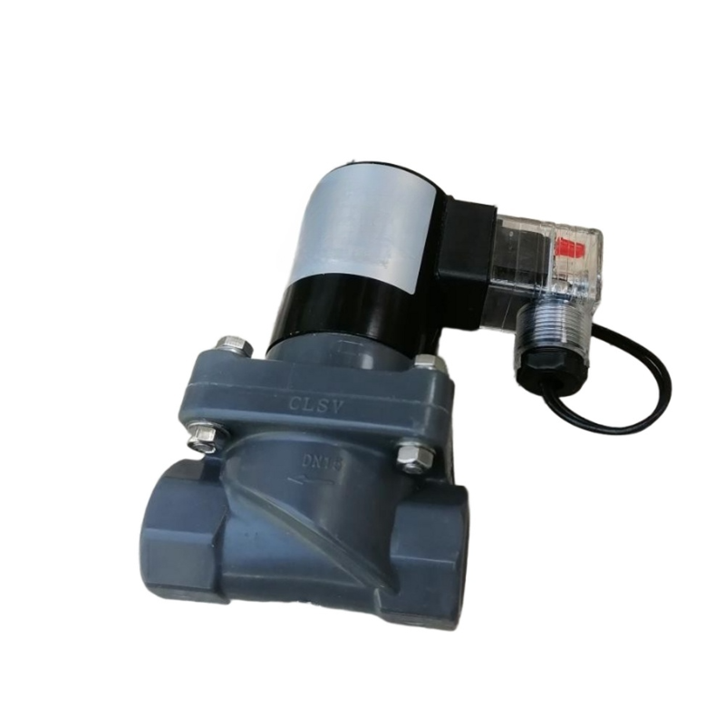 1-1/4''Port ขนาด FF1C32B32 32 มม ขนาดช่อง CPVC ร่าง Pneumatic Solenoid Valve 2 Way NC Alkali Compatible Valve