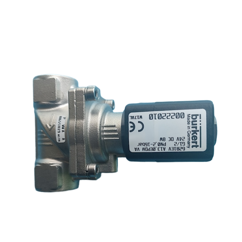 Burkert 6281 ซีรี่ย์ อัตโนมัติด้วยมือเปิด 2/2 Way NC Servo Diaphragm Solenoid Valve G3/4 Port ทนทานการกัดกร่อนเหล็ก FKM Seal 20mm