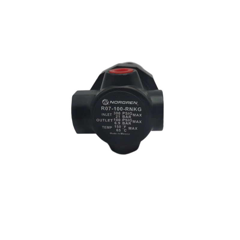 Norgren R73G-3AK-RFG ตัวลดแรงดันลมแบบมีมาตรวัด ไม่รวมโครงสร้างวาล์วแบบสมดุลป้องกันการรบกวน ลดแรงดันขาออกที่คลาดเคลื่อน สำหรับเครื่องมือลมและแหล่งจ่ายอากาศของเครื่องจักร