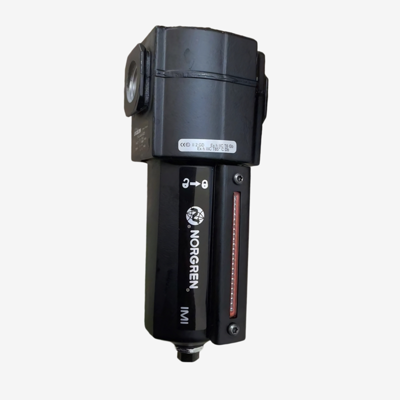 NORGREN F74G‑6GN‑AP3 F74G‑6GN‑AP1 General‑Purpose In‑Line Air Filter Float‑Type Auto Condensate Discharge Protected Transparent Bowl For Harsh Factory Automation Conditions
