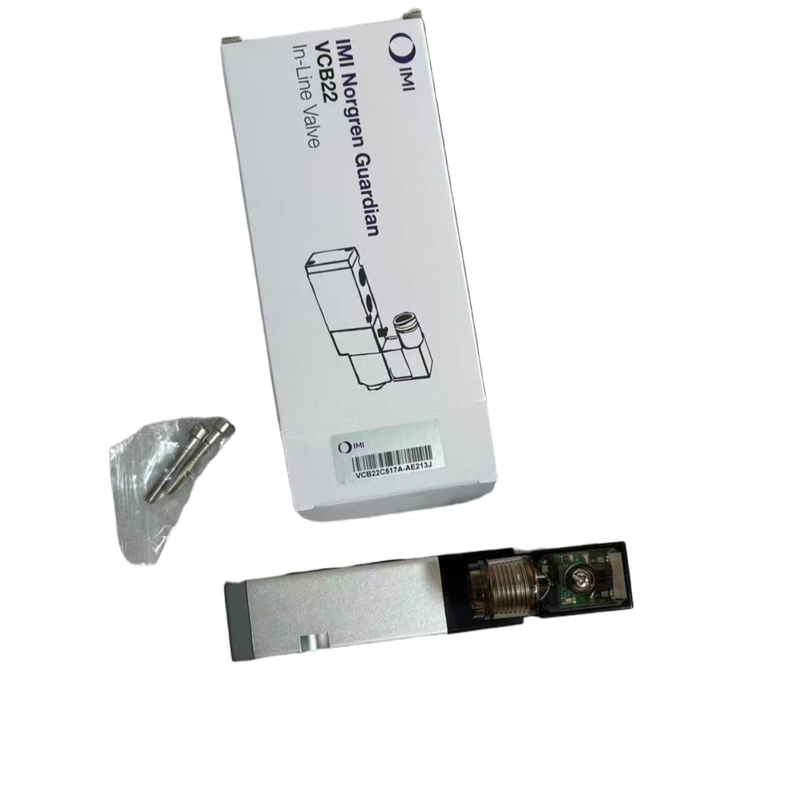 โซลินอยด์วาล์ว NAMUR 24VDC IMI Norgren VCB22C517A-AE213J G1/4 5/2 แบบเดี่ยวสำหรับแอคทูเอเตอร์แบบหมุน IMI Norgren วาล์วควบคุมทิศทางนิวเมติก