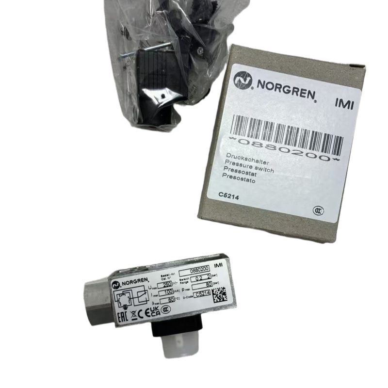 Norgren 0880200 Pressure Switch IMI NORGREN G1/4 Thread 0.2 to 2bar Low Pressure Switch for Packaging Machine