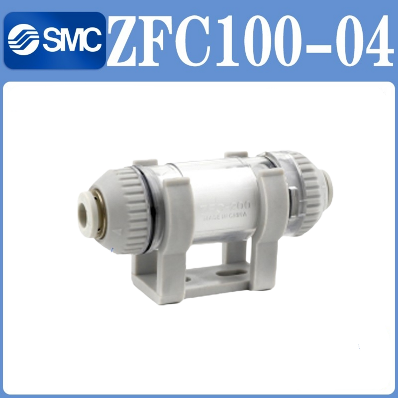 SMC ZFC100-04 ZFC Series Compact In-Line Air Suction Filter 10µm Filtration Replaceable Filter Element One Touch Fitting Protect Vacuum Generator And Pneumatic Automation Circuit