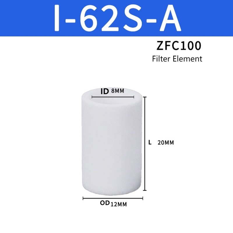 SMC ZFC100 Vacuum Filter Cartridge Spare Replacement Element Low Differential Pressure Loss Compatible Air Nitrogen Medium For Automation Vacuum Ejector Pneumatic Maintenance